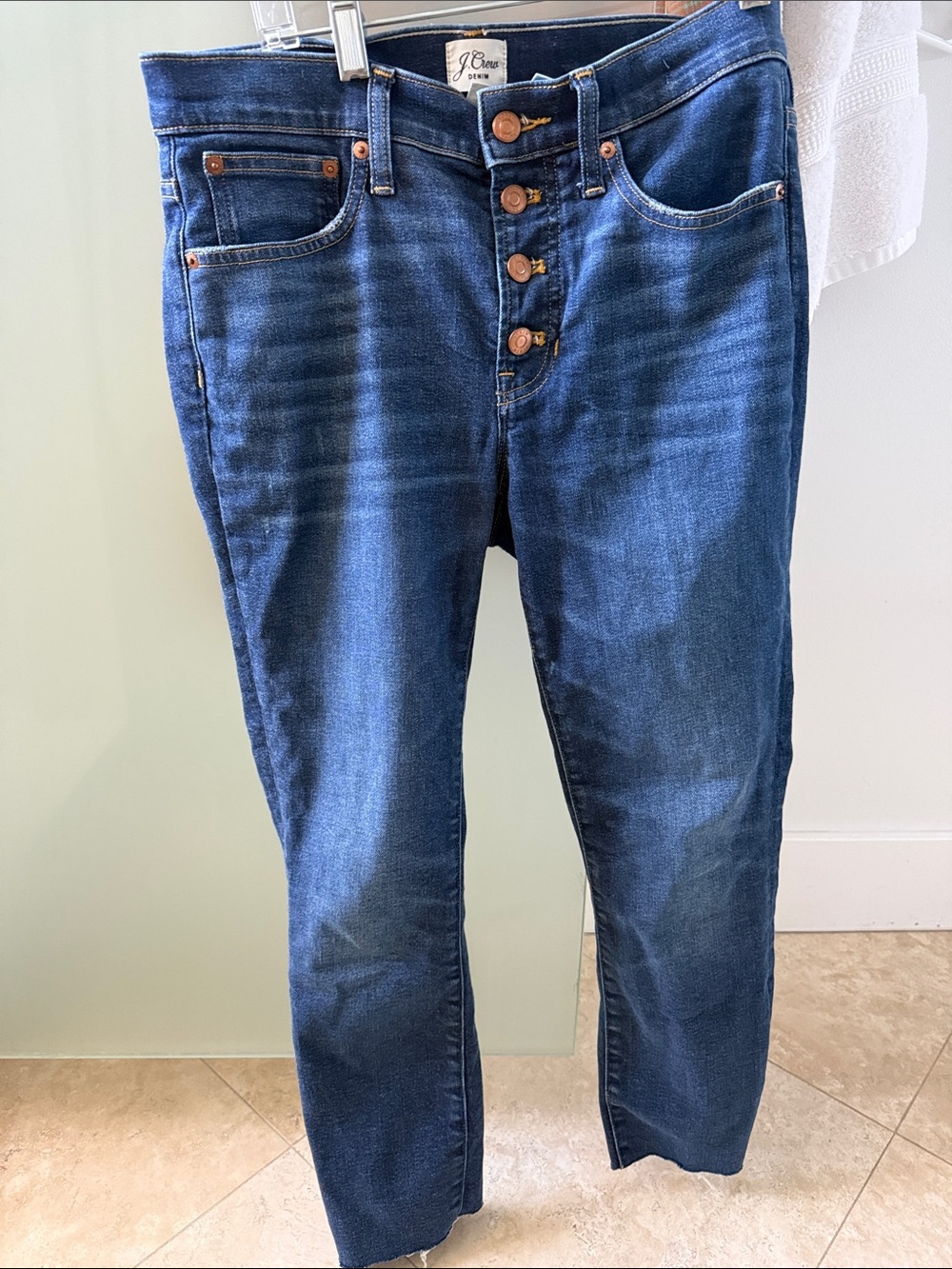 J. Crew Indigo High-Rise Button-Fly Women's Jeans
